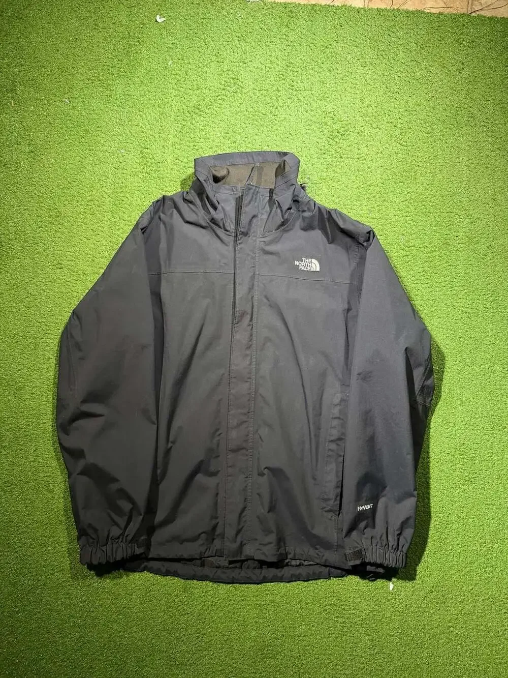 The North Face HyVent Black Waterproof Rain Jacket Men's Size Large